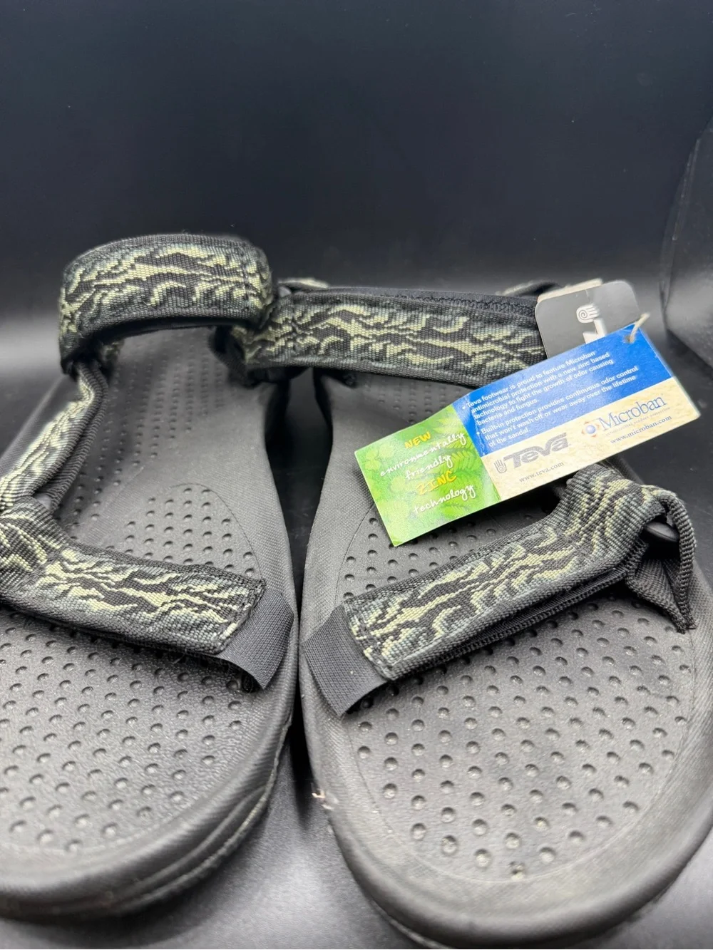 Teva black & Olive Patterned Sport Sandals